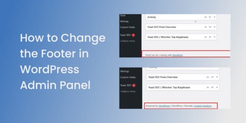 Change the Footer in WordPress Admin